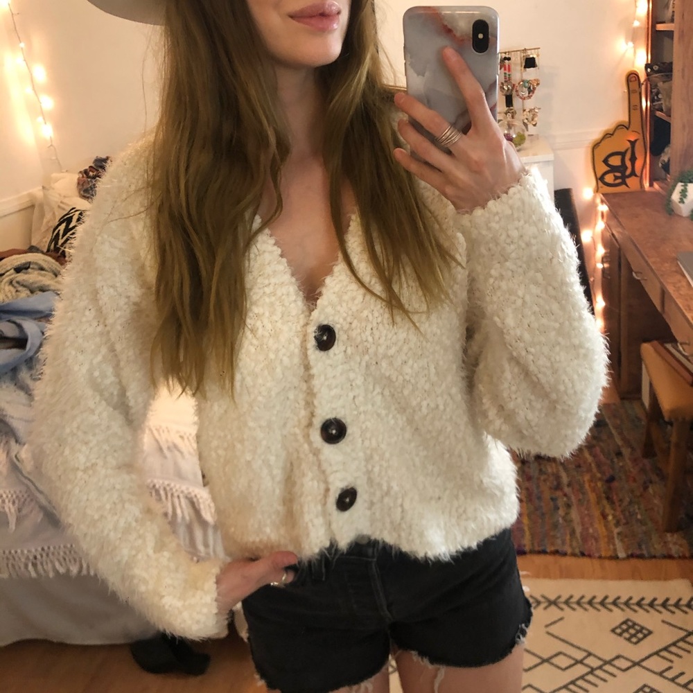 NWT Fuzzy Cardigan
